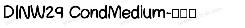 DINW29 CondMedium字体转换